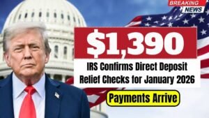 IRS Confirms $1,390 Direct Deposit Relief Checks for January 2026: Who Qualifies and When Payments Arrive