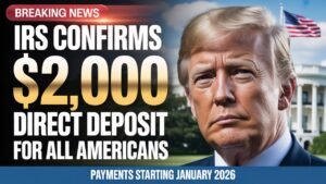 IRS Confirms $2,000 Direct Deposit for All — Payment will be started from January 2026
