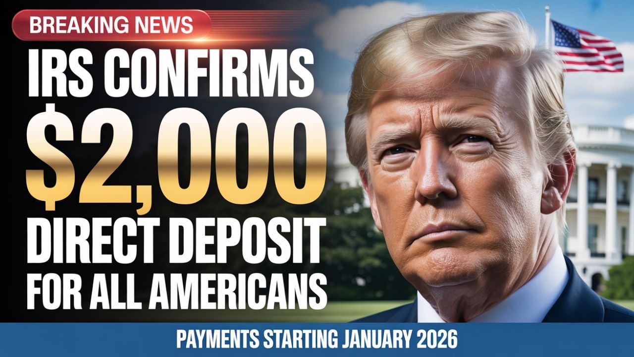 IRS Confirms $2,000 Direct Deposit for All — Payment will be started from January 2026